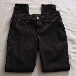 ROCK & REPUBLIC Dark Gray "KASHMIERE" Low Rise Skinny Jeans Sz 6 (28.5 Inseam)